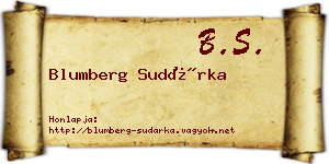 Blumberg Sudárka névjegykártya